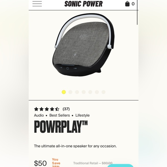 Sonic Power Bluetooth Speaker with Wirless Charging - Picture 4 of 7